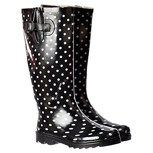 polka dot gumboots