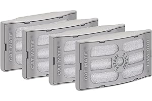 Oryginalne zamienne 3-stopniowe wkłady filtrujące | do użytku z fontannami dla psów Mate i Cat Mate Pet Fountains modeli 335, 385, 410, 411, 412 i 413 | 4-pak
