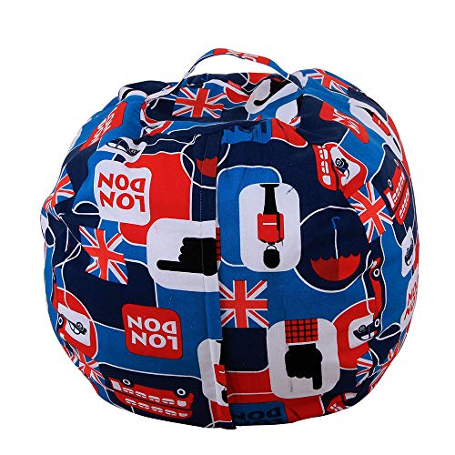 Preisvergleich Produktbild Plüschtier-Aufbewahrungstasche für Kinder, Kinderheim mit großer Kapazität Leinen-Sitzsack, Speicher-Sitzsack, Taschen-Organiser, 20