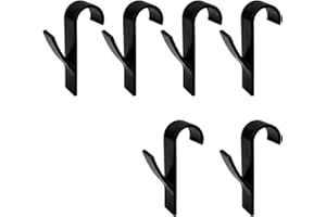 Yitobici Haczyk na kaloryfer, wieszak na ręczniki, wieszak kąpielowy, hak do grzejnika, do łazienki i kuchni, toalety, 6 sztuk (czarny)