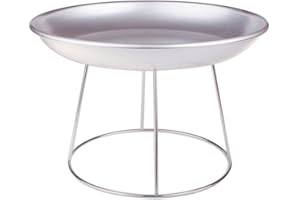 BALDASSARE AGNELLI Pentole Agnelli COAL158AL-KIT24 Linea Alluminio 3mm Kit Servizio per Frutti di Mare, Vassoio 24 cm e Supporto Acciaio, Argento