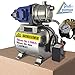 Produktbild HAUSWASSERWERK HAUSWASSERAUTOMAT PUMPE mit DRUCKSCHALTER JETPUMPE SS-1200-1 KREISELPUMPE EDELSTAHLPUMPE EDELSTAHLKESSEL mit integr. thermischem Motorschutzschalter und Manometer als GARTENPUMPE REGENWASSERPUMPE bei ZISTERNE REGENWASSERTANK ERDTANK