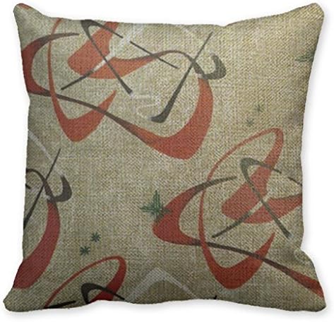 AbbyDay Throw Linen Pillowcase Mid Century Modern Cushion Covers Geometric Home Linen Pillow Cover 26" x 26"