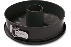 Guardini, Tortiera apribile 2 fondi Ø 24 cm, Fondo Salvagoccia, Acciaio con rivestimento antiaderente, Nero, Made in Italy, Linea Gardenia