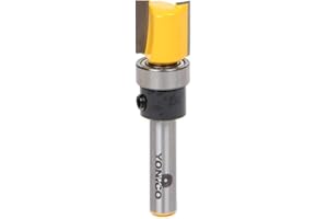 Yonico 14169q 1/2-Inch Hinge Mortise Flush Trim Template Router Bit 1/4-Inch Shank