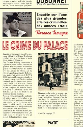Télécharger Le crime du Palace : Enquête sur l'une des plus grandes affaires criminelles des années 1930 PDF Livre eBook France