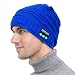 Produktbild Bluetooth Music Hat - Winter Warm Wireless Bluetooth Headset Strickmütze In Mic Stereo-Lautsprechern Gebaut Oder Laufen, Camping, Skifahren,Blue