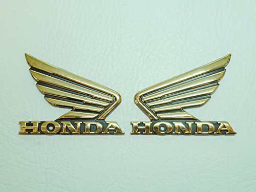 90x70mm ORO ALAS MOTO EMBLEMA INSIGNIA MOTO depósito de gasolina Gráficos ADHESIVOS