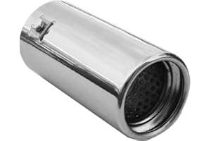 Auspuffblende Endrohr Auspuff Universell Schalldampf Endrohrblenden Blende Sport Edelstahl Rund bis 57mm Chrom AutoHobby