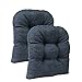 Produktbild Klear Vu Tyson Non-Slip Universal Chair Pad Cushion Set, 15" x 15", Pack of 2 Seat Cushions, Navy