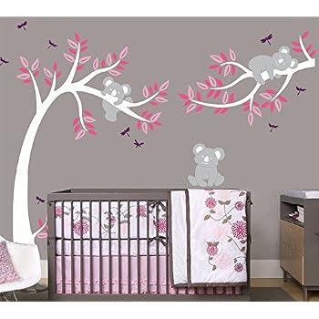Décalmile Stickers Muraux Koala & Arbre – Autocollants Adorables Pour Chambre Bébé, Enfant Ou Salon – Décoration Murale Facile à Poser