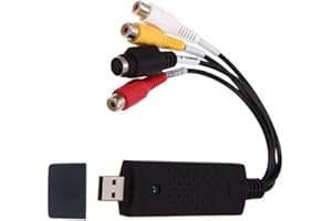 REDGO VHS to DVD Converter, USB 2.0 Audio Video Capture Card, Video VHS VCR TV AV to Digital Converter for PC Win 2000, Win Vista, Win 7, Win 8, Win 10, XP etc