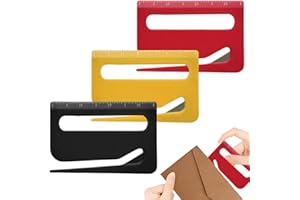 ZORTVUL 3 Stück Brieföffner, 2025 Neuestes Brieföffner Mit Sicherheitsgriff, Lupen Skalen Brieföffner Geschenkpapierschneider Für Verpacken Post Und Papier Schneiden