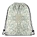 Produktbild guolinadeou Soft Sage Cream Hand Drawn Floral Pattern Shoulder Drawstring Bag Backpack String Bags School Rucksack Gym Sport Bag Lightweight