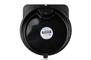 ‎ALCA alca® Ölwanne Auffangwanne Durchmesser 370 mm Inhalt 8L Kunststoff Ölwanne Ölauffangbehälter mit Ölfilter-Ablage & Ausguss Ölwechsel Set, für Motorrad, PKW & VanPolypropylen