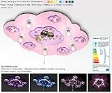 Kinderzimmerlampe LED-Nachtlicht, Babylampe (231-2-Rosa) / Motiv: Zwei Eulen