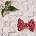 Girl Ladies Fashion Diamante Crystal Stone Bow Hair Clip With Various Colours (Small Bow - Red)