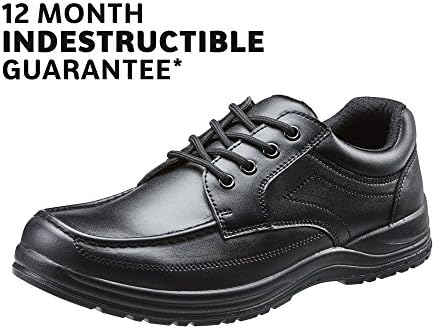 Kids School Shoes Children’s Black Leather 12 Month Indestructible Guarantee, Lace up Formal Footwear with Adjustable Width ‘Dual Fit’ Technology, Perfect for Active Boys Auckland
