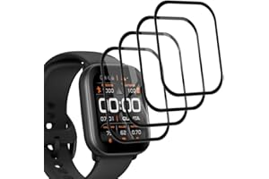 PawHoly 4 Stück für Panzerglas Amazfit Active 42mm Schutzfolie, kratzfest bubble-free Hochtransparent für Folie Amazfit Active 42mm Displayschutzfolie aus Komplexfolie,Einfache Anwendung Schutzglas