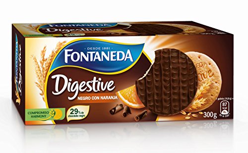 Fontaneda Digestive Galletas Negras con Naranja - 300 gr
