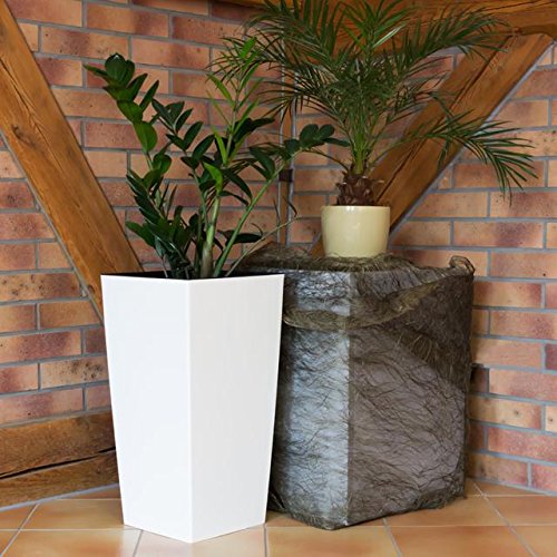 Blumentopf Übertopf Coubi Prosperplast Urbi Square 49lt hoch mit Einsatz breit 32 cm Farbe: weiß - 5