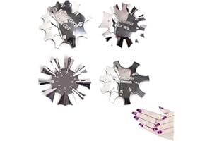 Qiwenr Manicure Edge Trimmer French Manicure Kit,Smile Line Nail Strumento Nail French Smile Line,Inossidabile Forme Dimensioni Multiple,Per Diy, Saloni Unghie,Saloni Bellezza,Unghie Principianti