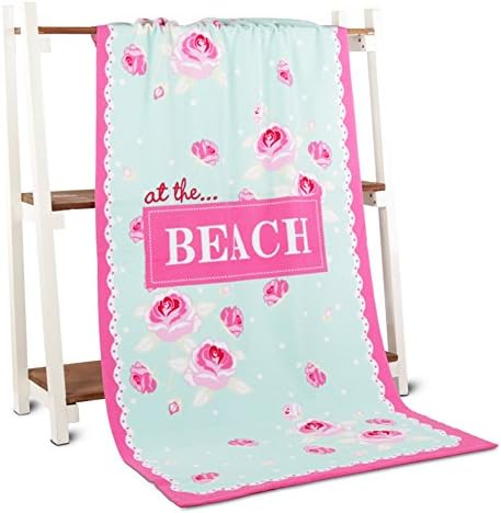 Women's Girls Bath Towel Wrap - Microfiber Outdoor Beach Towel - Luxury Hotel Shower Spa Bath Towels 55" x 27.5"(Flowers)