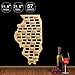 Produktbild Illinois State USA Weinkorken Karte Illinois State Zeichen Holzausschnitt Wand Art Deco Karte Geschenk für Weinliebhaber Sammler Display