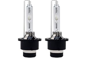 Eseastar D4S D4R HID Xenon Headlamp Bulbs 35W Metal Stents Base Quality 6000K White,Pack of 2