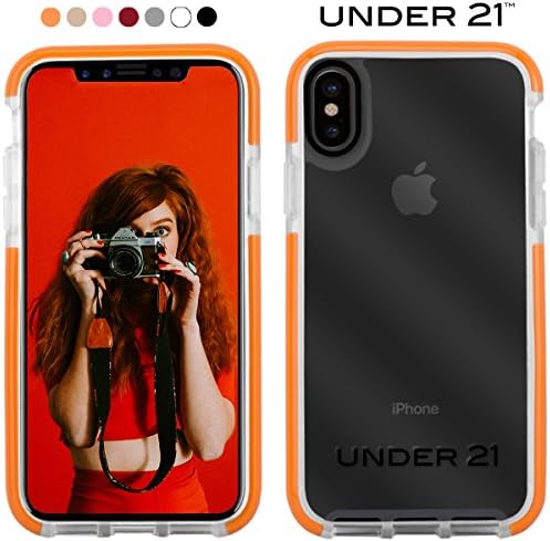 iPhone X Case, Clear Shockproof Premium Bumper Cover [Impact-Resistant] [Hard-Back] Shockproof [Shock Absorbing] Protective [anti-drop] Transparent 2017 Release [Christmas Deal] (Orange)