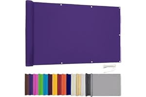 Lingle888 Privacy Screen for Backyard Deck Patio Balcony Fence Porch Sun Shade PVC UV Protection Sun Wind 8 Days Delivered 14 Colors 20 Sizes 420D(Purple,0.6x6m)