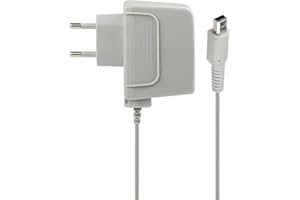 VAKLER 1,2m Chargeur pour Nintendo 3DS/3DS XL/2DS, 5V 1A Adaptateur Câble 100-240V Charger Power Adapter Portable Compatible avec Console de Jeu Nintendo 2DS/2DS XL/DSi/DSi XL/New 3DS (Gris)