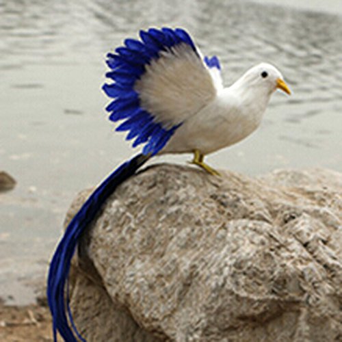 Gazechimp Dekovögel Langen Tail Vogel Phönix mit Federn für Gastgeschenke Baumschmuck Garten Haus Dekor - 2