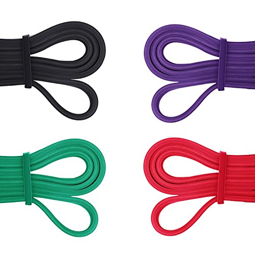 INTEY Resistance Band Set Gymnastikbänder in 4 Widerstandsstärke für Krafttraining als Klimmzughilfe im Fitnessstudio und Zuhause - 3