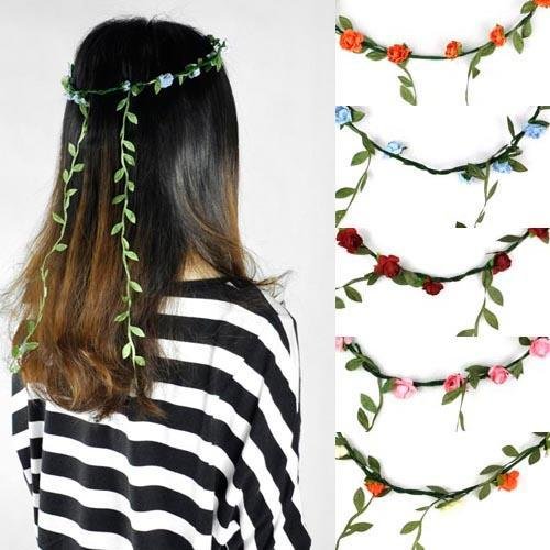 Yahee Stirnband und Haarband Hochzeit Boheme geflochten Blumen Haarreif (rosa) - 5
