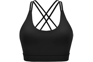 Oufusilk Reggiseno Senza Ferretto, Reggiseno Sportivo Bralette Donna Reggiseno Yoga Reggiseni Push Up con Imbottito Removibile Fitness Top Cinghie Incrociate
