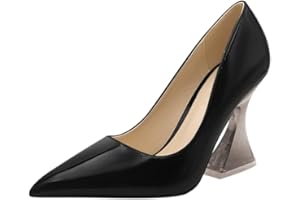 Xiedeai Femmes Escarpins Chaussures - Dames Pump Talons Hauts Pointu Bout Bloc Talon Chaussures Escarpins Robe Bureau Mariée Soirée 10CM