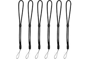 VOLLGUFEN Lot de 6 dragonnes réglables en nylon, chaîne anti-perte pour téléphone, appareil photo, clés, clé USB