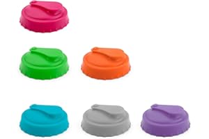 0XBIT 6 Piezas Tapa Latas Refresco, 62 mm Tapa para Latas Bebidas, Tapas Latas de Refresco con la Boca, Livianas y Portátiles, para Actividades al Aire Libre, Picnics, Fiestas, Pesca