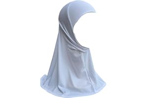 Yaqeen Girls instant headscarf hijab plain al Amira, readymade pull on scarf, ideal for any occassion school/nursery