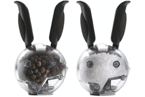 Chef'n Mini Magnetic PepperBall Salt and Pepper Grinder, Adjustable from Ultra-Fine to Coarse, 9.4 x 5 x 5 cm,Transparent/Black