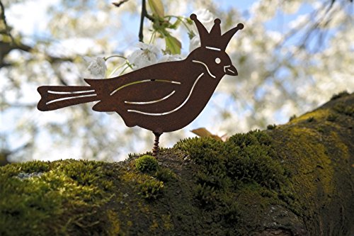 Gartendeko Krone groß offen Metall Rost Deko - 9