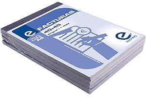 FLOJIM Talonario Mini Factura. 40 juegos por Duplicado . Tamaño 105x148 mm. Papel blanco de 50g y amarillo de 55g (12 unidades)