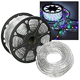 Einsatzmöglichkeiten: Der Leuchtschlauch eignet sich perfekt für stimmungsvolle Beleuchtung, ob als Partybeleuchtung für Ihren Garten,Terrasse und Balkon, sowie als Dekoration für Räume, Pavillons, Zäune, Wege etc. Die Lichterketten sind 360Grad biegbar und lassen sich um fast alle Gegenstände wickeln, oder Sie könenn die Ketten durch Klebe/Schraubenschnalle(nicht mitgeliefert) montieren. Mit hoher Temperaturbeständigkeit lässt sich der Schlauch im Sommer Freien auch benutzt werden.