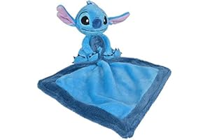 NICOTOY Disney - Lilo & Stitch, Stitch Doudou avec Mouchoir Bleu, à partir de 0 Moi