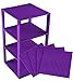 Premium Purple Stackable Base Plates - 4 Pack 6" x 6" Baseplate Bundle with 30 Purple New and Improved 2 X 2 Stackers - Compatible with All Major Brands - Tower Construction