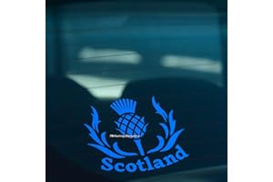 HastingsDesigner SCOTLAND SCOTTISH THISTLE Car,Window,Bumper or Laptop Vinyl Decal Sticker (Blue)