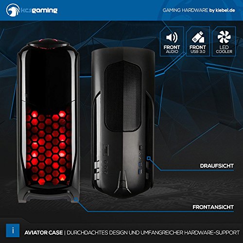 Kiebel Komplett Set Gamer-PC + TFT [184493] Intel Core i5 7500 4×3.4GHz | 16GB DDR4 | 250GB M.2 SSD + 1TB HDD | NVIDIA Geforce GTX 1060 6GB | ASUS | DVD | Sound | WLAN | USB3 | Gaming Computer - 8