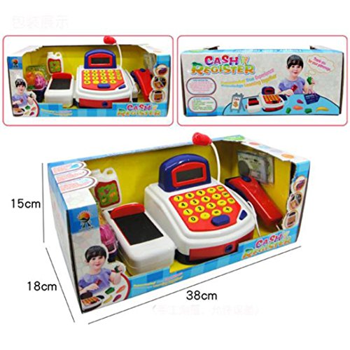 Winkey Kids Toy Pretend Play Electronic Cash Register Toy Realistic Actions & Sounds With Mic - Image 6
