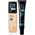 Maybelline New York 16 HR Matte Base Duo, Prep + Blend Makeup Combo, Fit Me Foundation 115 (30ml)+ Fit Me Matte + Poreless Primer (30ml)